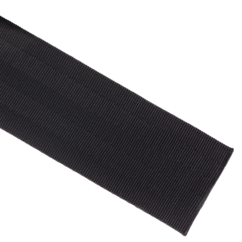 2" Black Polyester Seat Belt Webbing