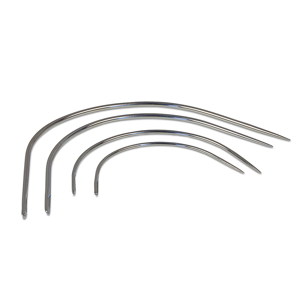 4-Pack 0.31 x 2.64 x 5.5 Inches Curved Quilting Hand Needles 
