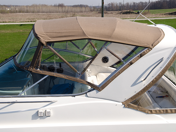 4 7/8" BRIGHT WHITE Boat Bimini Side Curtain Spacer Protect Window Isinglass