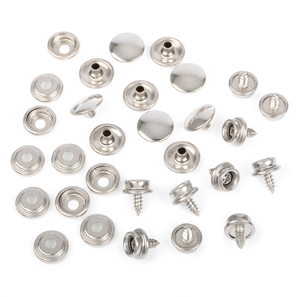 Stainless Steel Snaps Caps,Sockets,Studs,Eyelets DOT Fasteners Kit 4000 pcs*