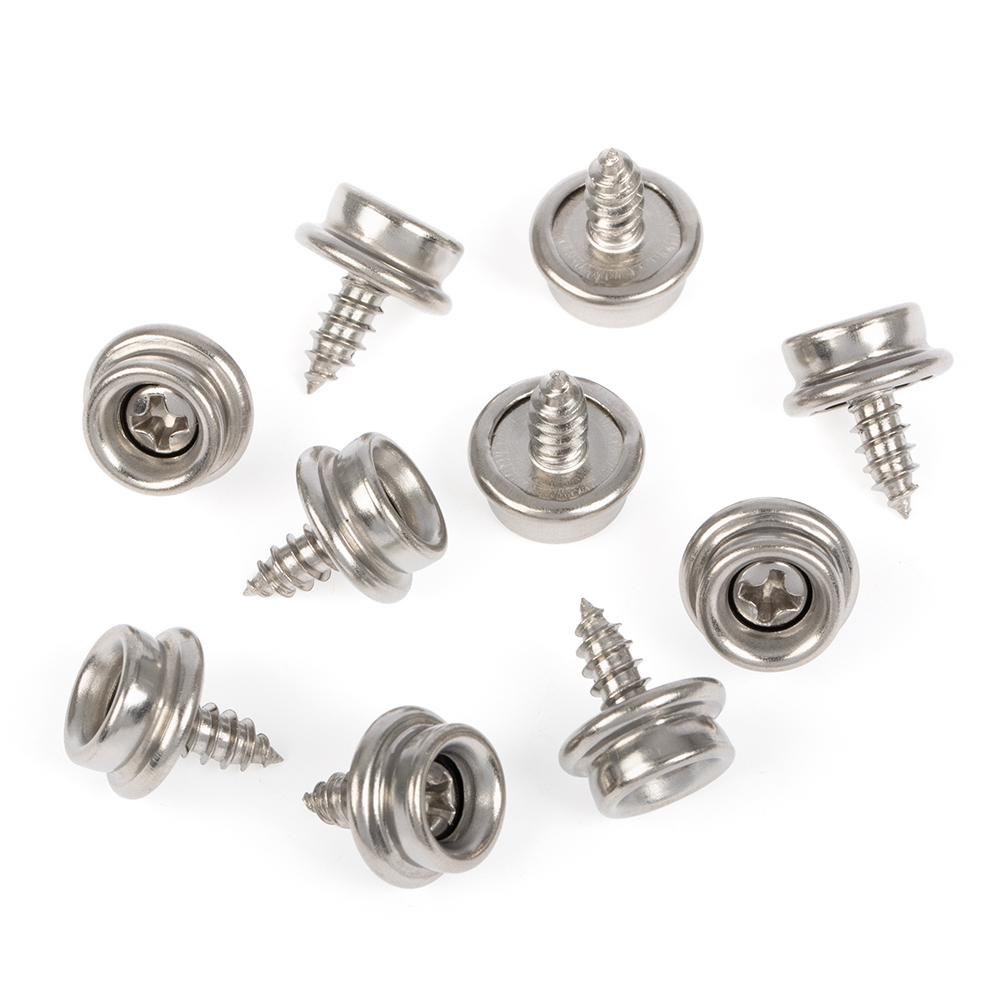 20 Sets Silver 15mm DIY Arts and Crafts Wenxiaw Snap Fasteners Screws Snap Fasteners Press Stud Kit Stainless Steel Fastener Screw Snaps with Setting Tool for Tarpaulin Tents Canvas Garment Repair 