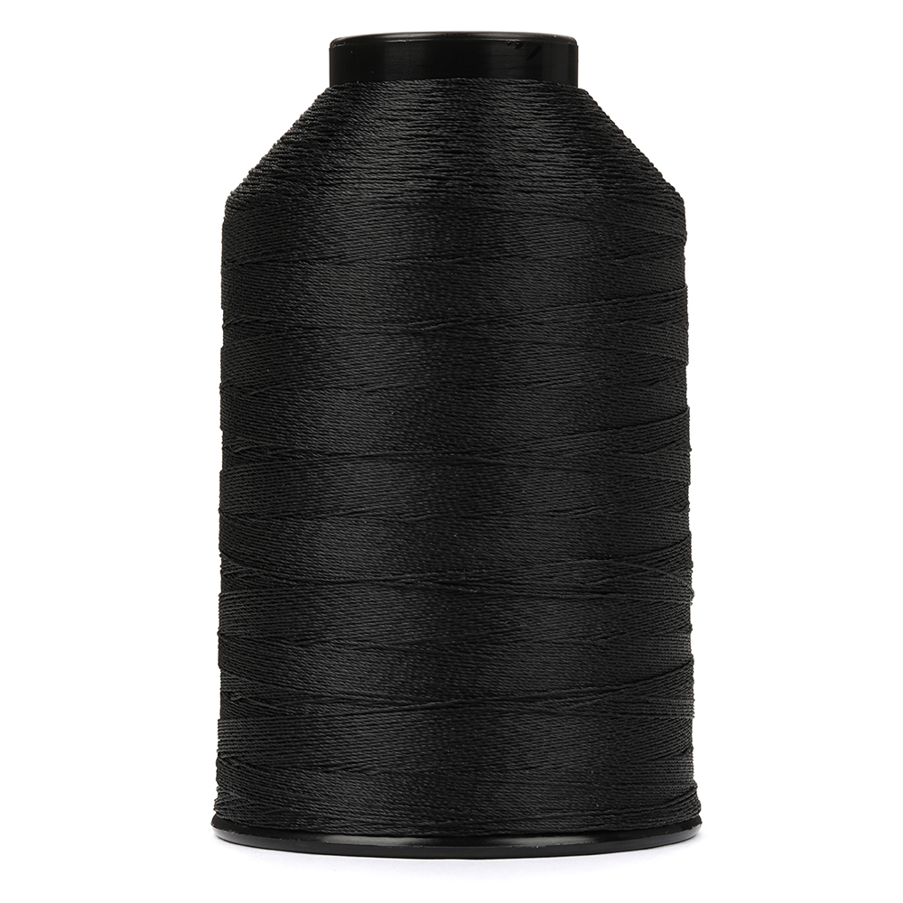 pack of 6  bobbin black very strong thick nylon thread 