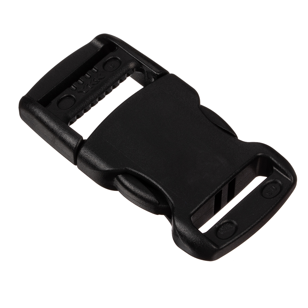 Wuuycoky 1.5 Inner Width Black Plastic Curved Side Release Buckle One Side Adjustable 