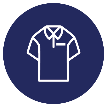 stylized icon of shirt